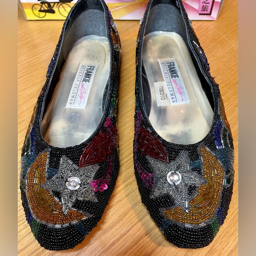 Frankie & Baby by Beverly Feldman beaded shoes 🐩